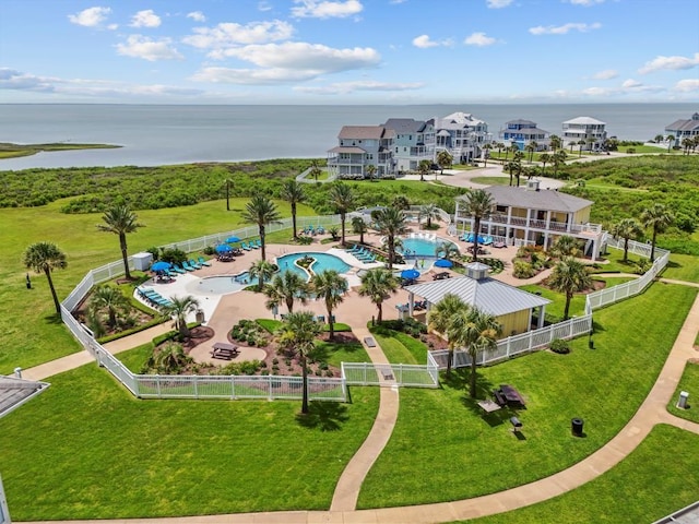 4121 Pointe W Dr Unit 103, Galveston, TX 77554 - drone / aerial view of a large body of water and a pool