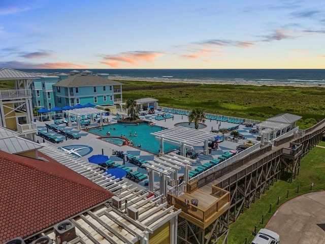 4121 Pointe W Dr Unit 103, Galveston, TX 77554 - view of pool featuring a water view