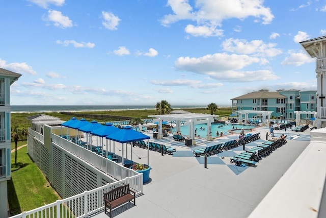 4121 Pointe W Dr Unit 103, Galveston, TX 77554 - community pool with a water view