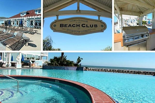 4121 Pointe W Dr Unit 103, Galveston, TX 77554 - community pool with area for grilling