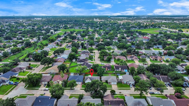 17715 Glenpatti Dr, Houston, TX 77084 - aerial view of property and surrounding area with nearby suburban area