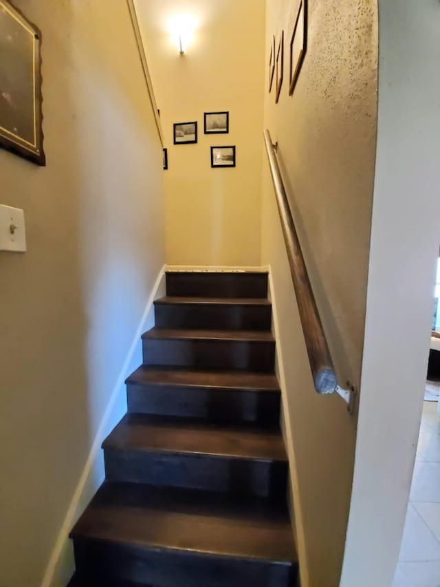 8728 Wilcrest Dr Unit 8728, Houston, TX 77099 - stairs featuring tile patterned floors