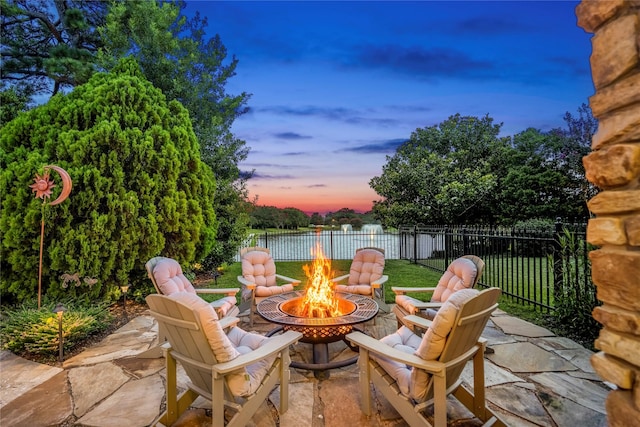 102 Lake Sterling Gate Dr, Spring, TX 77379 - view of patio featuring an outdoor fire pit