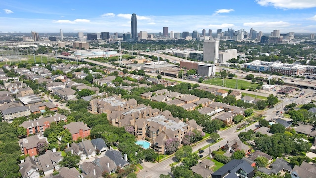 5200 Weslayan St Unit 101, Houston, TX 77005 - aerial view of property and surrounding area with skyline