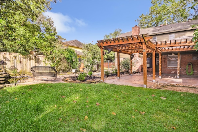 19510 Alinawood Dr, Humble, TX 77346 - fenced backyard with a patio and a pergola