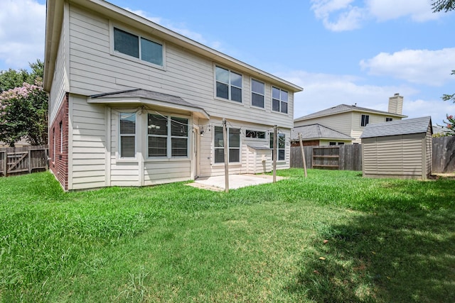 3242 Enchanted Hollow Ln, Spring, TX 77388 - rear view of property with a patio, a shed, and a fenced backyard