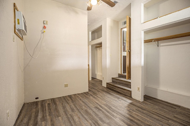 4028 N 1/2 Ave, Santa Fe, TX 77510 - unfurnished bedroom with wood finished floors, a closet, and ceiling fan