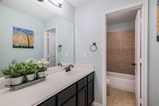 2010 Wembley Way, Rosenberg, TX 77471 - full bath with vanity, bathing tub / shower combination, and tile patterned flooring