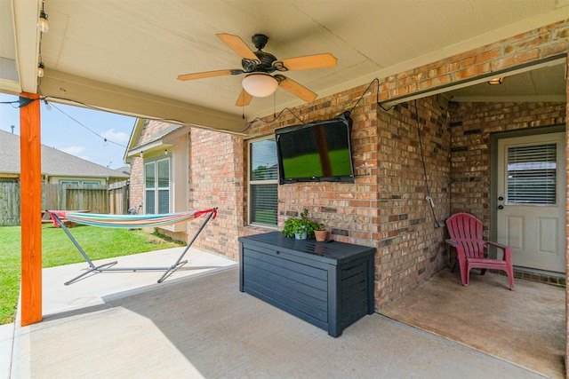 2010 Wembley Way, Rosenberg, TX 77471 - view of patio with ceiling fan
