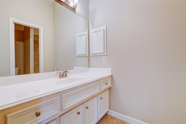 5507 Opal Cove Ct, Katy, TX 77494 - bathroom with vanity and tile patterned flooring