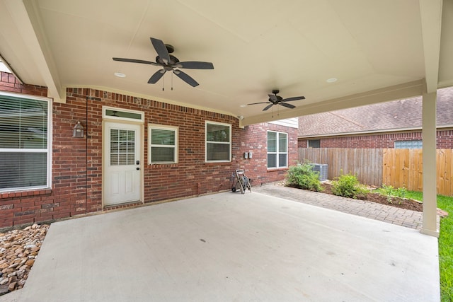 22 Windfern Pl, The Woodlands, TX 77382 - view of patio / terrace with a ceiling fan