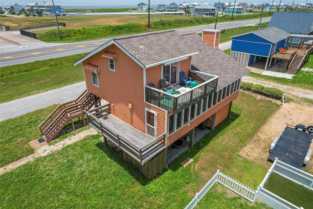 21216 Gulf Dr, Galveston, TX 77554 - aerial view of property and surrounding area featuring a large body of water