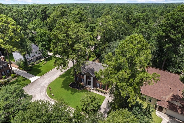 5 Cat Feet Ct, Spring, TX 77381 - bird's eye view of a heavily wooded area