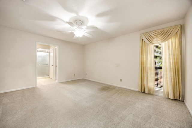 8020 Oakwood Forest Dr, Houston, TX 77040 - empty room featuring light colored carpet and ceiling fan