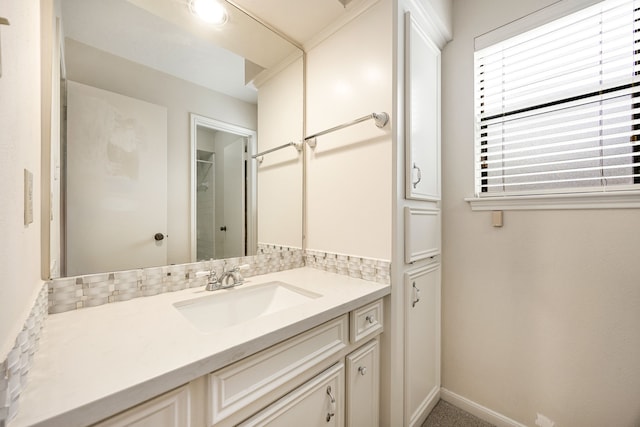 8020 Oakwood Forest Dr, Houston, TX 77040 - bathroom with vanity and baseboards