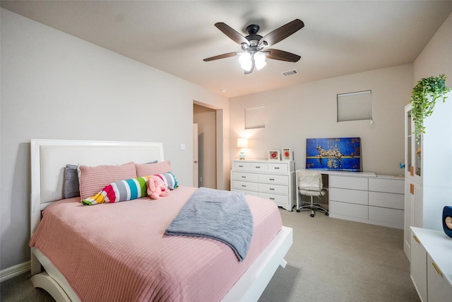 34207 Mill Creek Ct, Pinehurst, TX 77362 - bedroom with carpet flooring and ceiling fan