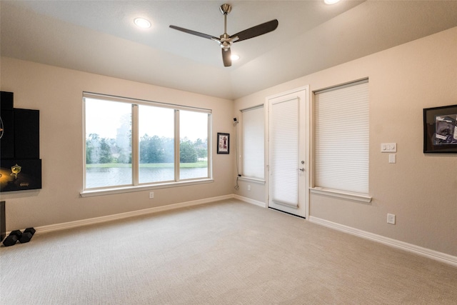 34207 Mill Creek Ct, Pinehurst, TX 77362 - unfurnished bedroom featuring light carpet, a ceiling fan, and recessed lighting