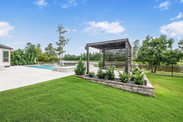 34207 Mill Creek Ct, Pinehurst, TX 77362 - fenced yard featuring a patio and a pergola