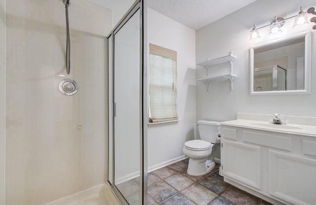 3411 Deeds Rd, Houston, TX 77084 - bathroom featuring a stall shower and vanity