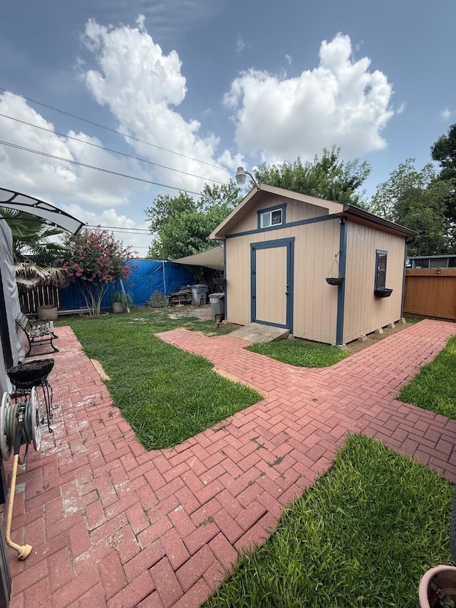 7402 Burkridge Dr, Houston, TX 77041 - view of shed with a fenced backyard