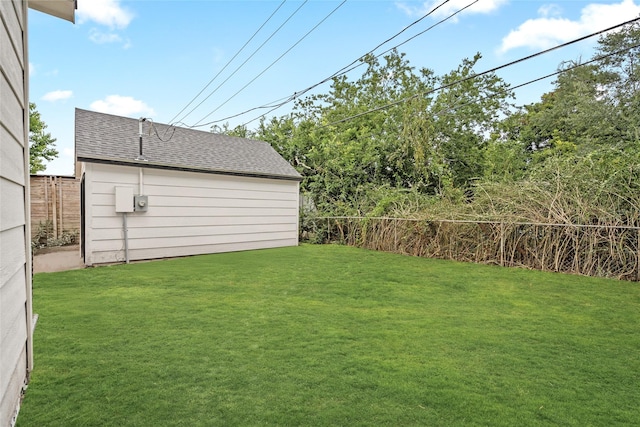 6935 Palmetto St, Houston, TX 77087 - fenced backyard featuring an outdoor structure