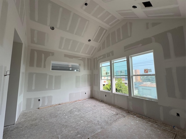 5107 Ave J, Houston, TX 77011 - spare room featuring high vaulted ceiling