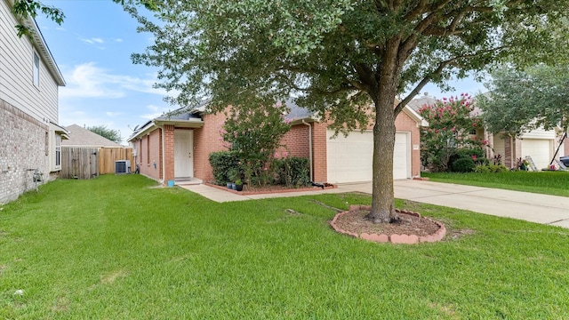 2319 Blue Reef Dr, Katy, TX 77449 - obstructed view of property with brick siding, concrete driveway, and an attached garage