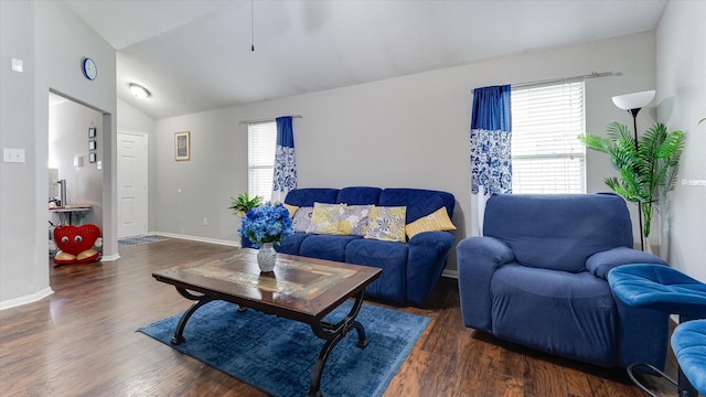 2319 Blue Reef Dr, Katy, TX 77449 - living room with wood finished floors, lofted ceiling, and a ceiling fan