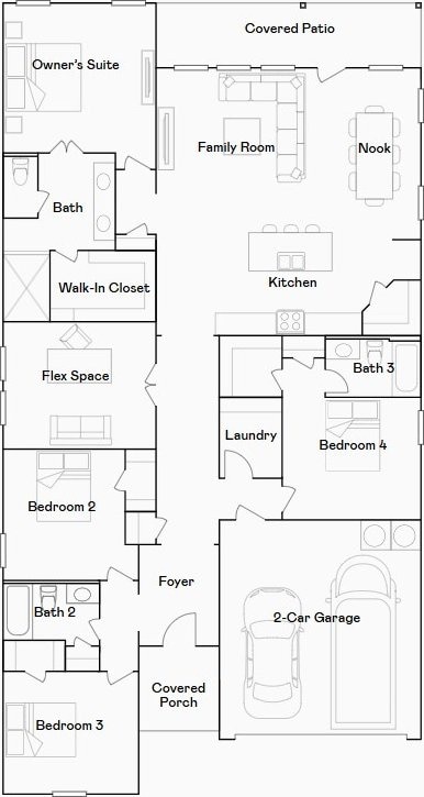 1311 Garrett Sudhendrio Dr, Crosby, TX 77532 - view of floor plan / room layout