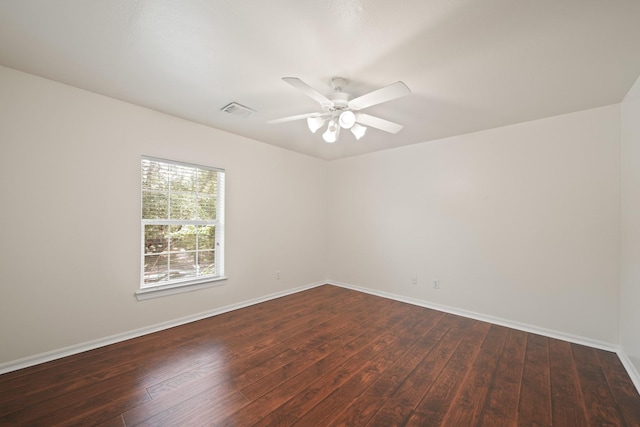 4802 N Pine Brook Way, Houston, TX 77059 - unfurnished room with dark wood-style floors and ceiling fan