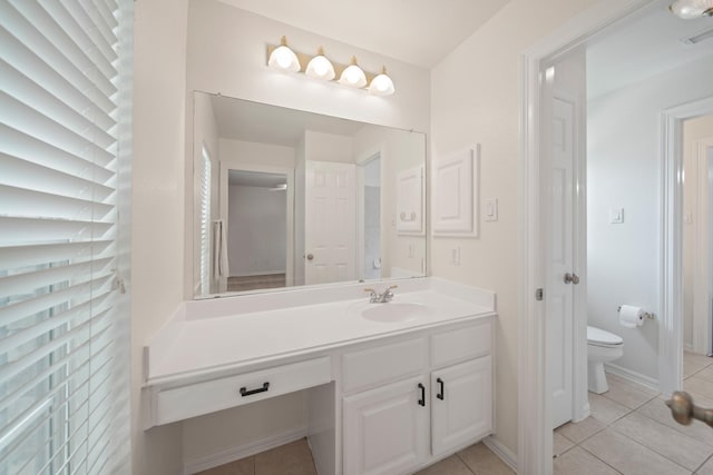 4802 N Pine Brook Way, Houston, TX 77059 - bathroom with tile patterned floors and vanity