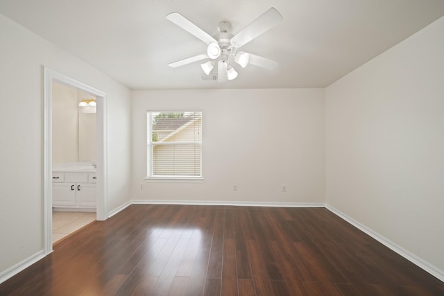 4802 N Pine Brook Way, Houston, TX 77059 - empty room featuring wood finished floors and a ceiling fan