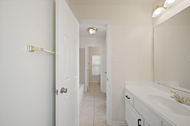 4802 N Pine Brook Way, Houston, TX 77059 - full bathroom featuring tile patterned flooring, vanity, and a bathtub