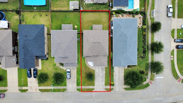 9914 Swallow Dr, Conroe, TX 77385 - aerial view of residential area with property parcel outlined