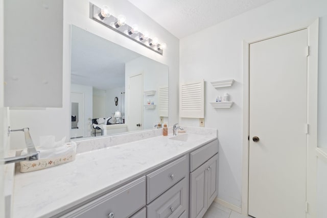 12611 Bexhill Dr, Houston, TX 77065 - bathroom featuring vanity and tile patterned flooring