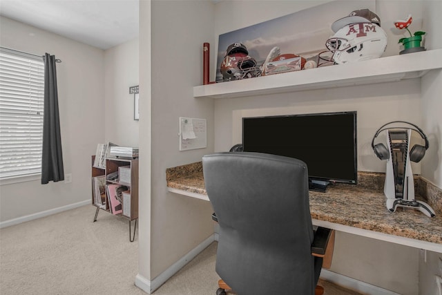 1725 Harvey Mitchell Pkwy S Unit 2234, College Station, TX 77840 - office featuring light carpet and built in desk