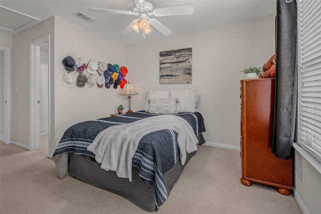 1725 Harvey Mitchell Pkwy S Unit 2234, College Station, TX 77840 - bedroom with light colored carpet and a ceiling fan
