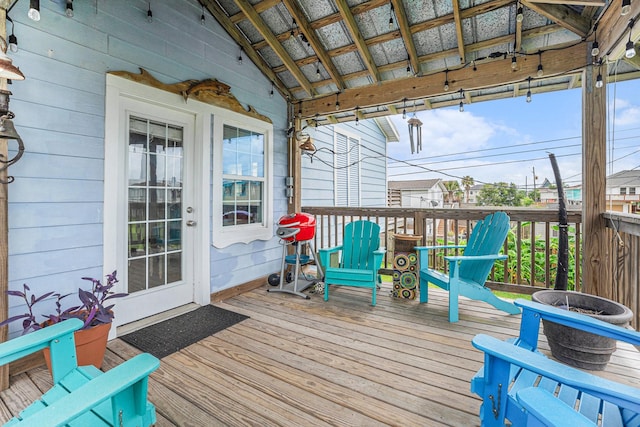 16615 Mansvelt Rd, Jamaica Beach, TX 77554 - view of wooden terrace