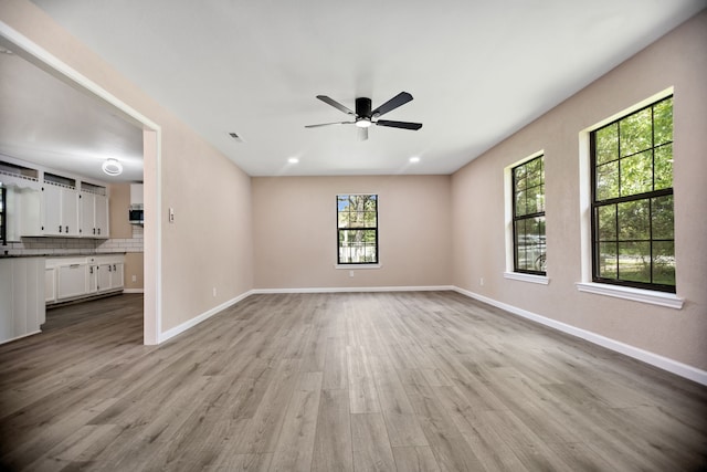 300 Duncan Ave, Lufkin, TX 75901 - unfurnished room featuring ceiling fan, light wood-style flooring, and recessed lighting