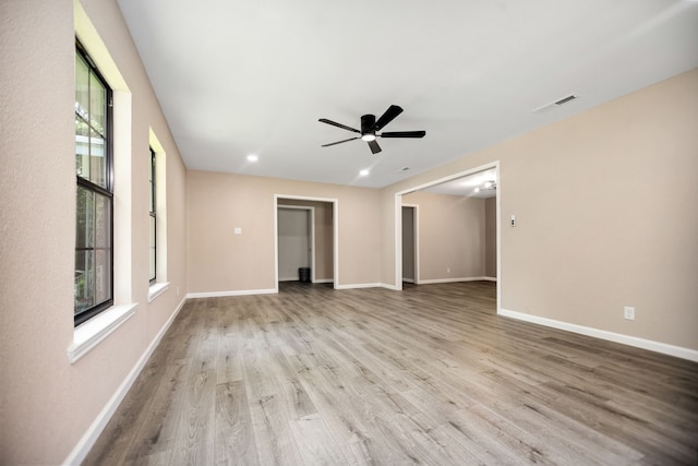 300 Duncan Ave, Lufkin, TX 75901 - unfurnished room with wood finished floors, ceiling fan, and recessed lighting