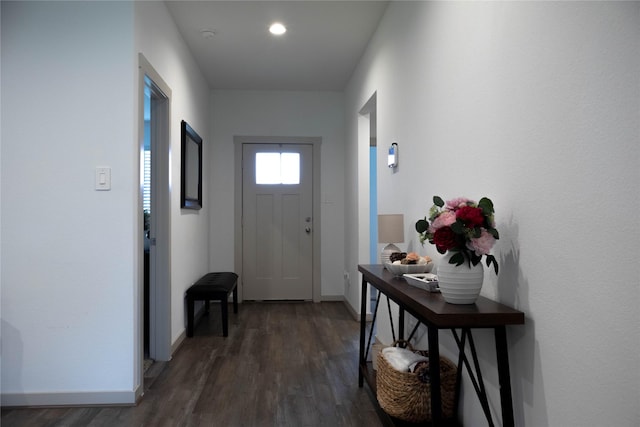 1126 Hyde Lake Ln, Missouri City, TX 77459 - doorway featuring wood finished floors and baseboards