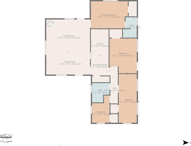 423 Pouland St, Zavalla, TX 75980 - view of home floor plan