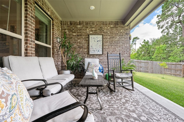 3447 Warwick River Trl, Kingwood, TX 77365 - view of patio / terrace with an outdoor hangout area