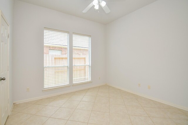 3910 Jade Cove Ln, Sugar Land, TX 77479 - empty room featuring a ceiling fan and light tile patterned floors