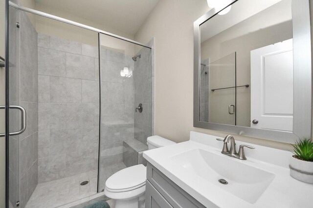 31201 Redwood Manor Ct, Spring, TX 77386 - bathroom featuring vanity and a shower stall