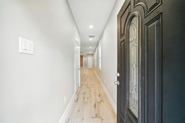 335 Todd St, Tomball, TX 77375 - hallway featuring light wood finished floors and recessed lighting
