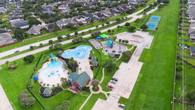 17227 Horsetooth Canyon Dr, Houston, TX 77095 - drone / aerial view of a pool area