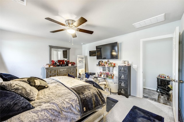 4338 Tulip Oak Dr, Houston, TX 77068 - bedroom with light carpet and a ceiling fan