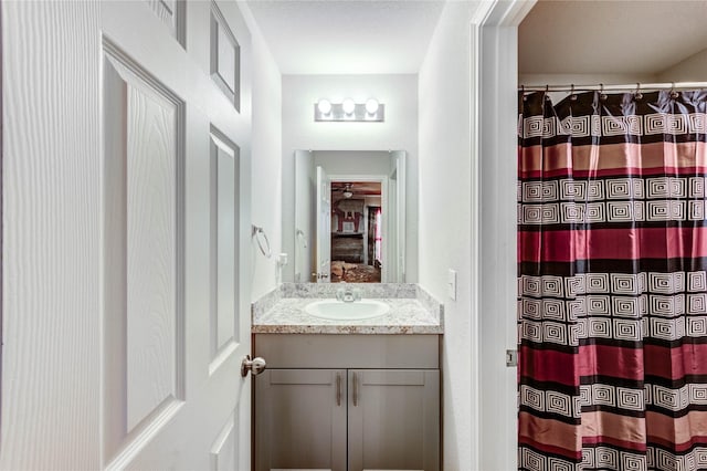 4338 Tulip Oak Dr, Houston, TX 77068 - full bathroom with vanity and curtained shower