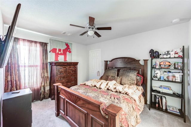 4338 Tulip Oak Dr, Houston, TX 77068 - bedroom with light carpet and ceiling fan